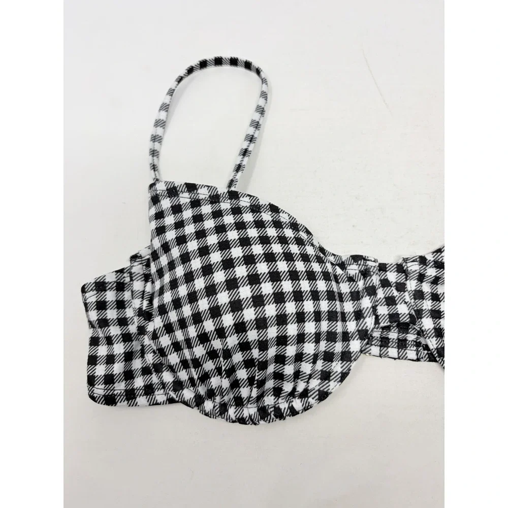 Salt + Cove Juniors Size Medium Gingham Sunset Palms Underwire Bikini Top 948